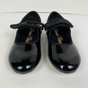 Dance Class Black Patent Leather Molly Jane Tap Shoes Dance Shoes Sz 10 1/2